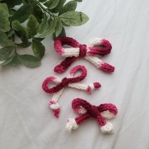Knitted Bows | Set of 3 Headband Bows